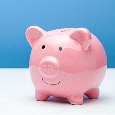 Close up of piggy bank