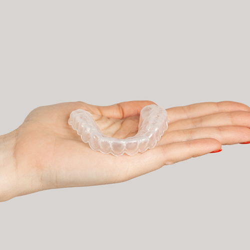 Nightguard for bruxism in open palm