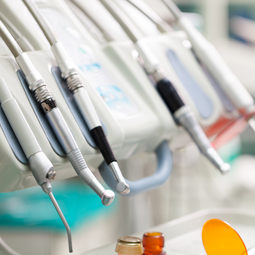Close up of dental instruments