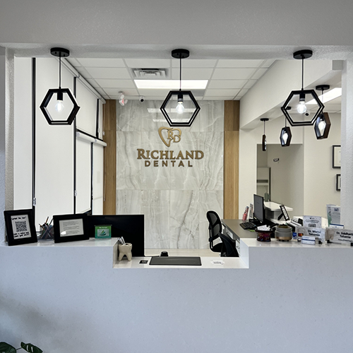 Front desk at dental office